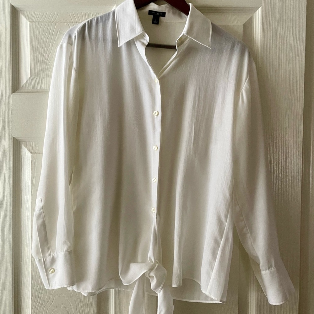 Ann Taylor Classic White Blouse
